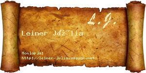 Leiner Júlia névjegykártya